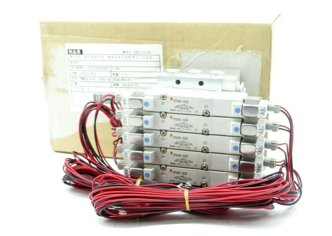 NEW SMC SS5Y5-42-05-C8 SOLENOID BLOCK WITH SOLENOIDS SY54405L02 SS5Y54205C8
