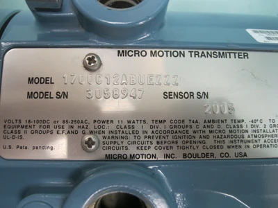 USED Micro Motion 1700 C12 AB UEZZZ