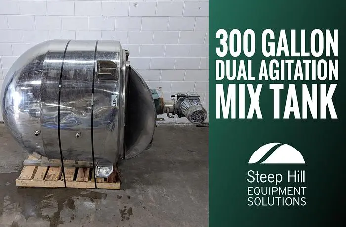 300 Gal. Dual Agitation Mix Tank