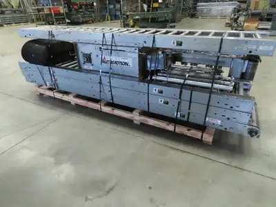 Automotion 24"x 52' Modular Roller Bed Incline Belt Conveyor Center Drive 460V