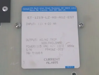 USED ROCHESTER INSTRUMENTS ET-1219-LZ-H3-A12-EST CURRENT ALARM ET1219LZH3A12EST