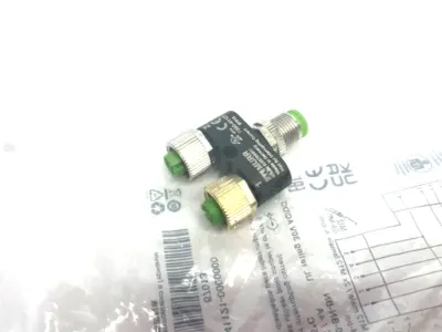 New | in-Stock Murrelektronik T-Coupler M12 male / 2x M12 female A-cod. Connector Accessories Michigan US | Maverick Industrial Sales #1391547