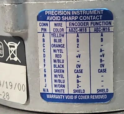 USED Bei Industrial HS35F-62-R9-BS-4096-ABZC-28V