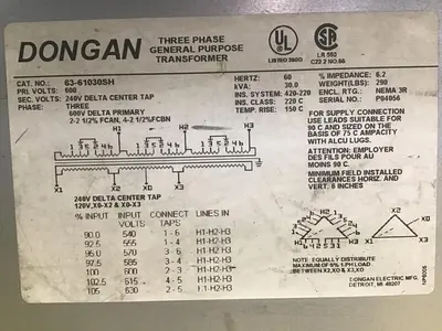 USED DONGAN 63-61030SH