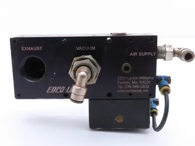Edco USA ML50N-RTB Pneumatic Vacuum Pump Assembly 1/2" NPT For Vacuum Cup READ
