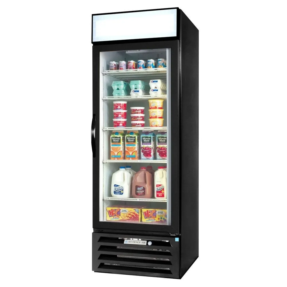 Beverage-Air MMR27HC-1-B 30" Marketmax® One Section Glass Door Merchandiser - (1) Right Hinge Door, Black, 115v
