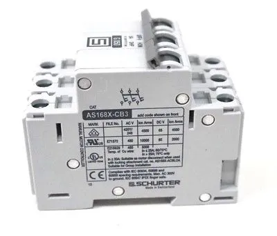 NEW SCHURTER AS168X-CB3 CIRCUIT BREAKER AS168X-CB3G050 AS168XCB3