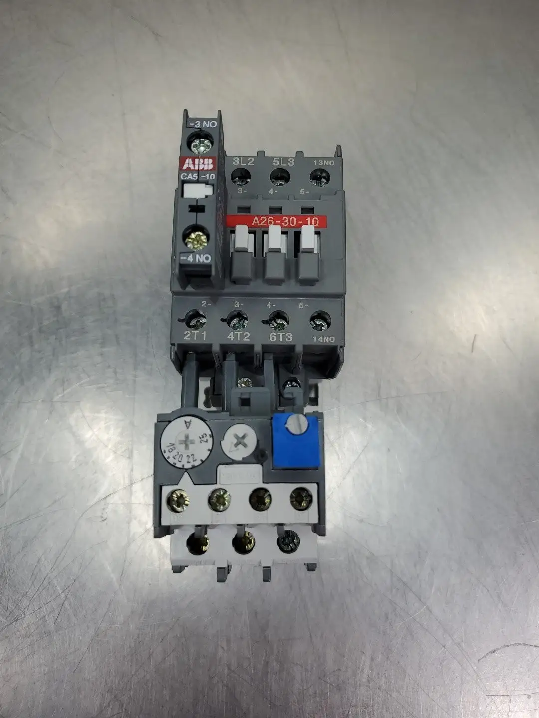 ABB A263010 45A Contactor w/A26S84S10 & CA510 Auxiliary Contactors. 4A43