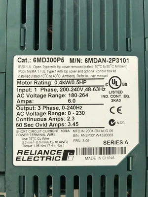 USED Reliance Electric Does Not Apply