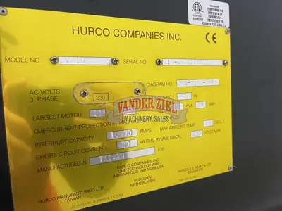 Used HURCO VM10 2013 Vertical Machining Centers Michigan US | Vander Ziel Machinery Sales #483170