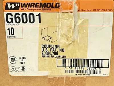 G6001 | Wiremold  Divider Clip Coupling BOX OF 10 - New Other