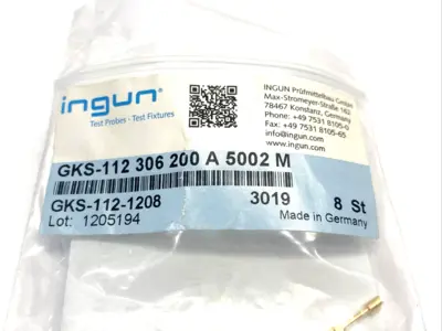 GKS-112-1208, GKS-112 306 200 A 5002 M | Ingun GKS-112 306 200 A 5002 M Spring-Loaded Test Probe GKS-112-1208 LOT OF 8 - New
