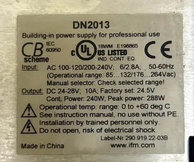 Used EFECTOR DN2013 Miscellaneous Equipment (Electrical & Power) Ohio US | Surplus Asset Holdings #1243600