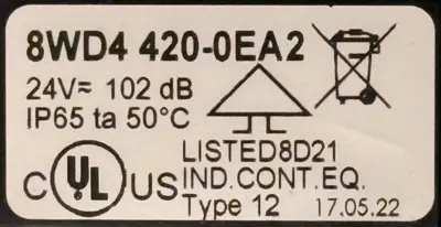 NEW SIEMENS 8WD4 420-0EA2 CONTINUOUS LIGHT 8WD4 4200EA2