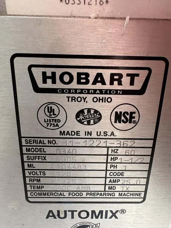 Used HOBART® D340 Agitators, Blenders, Mixers Tennessee US | BAKE Marketing #392102
