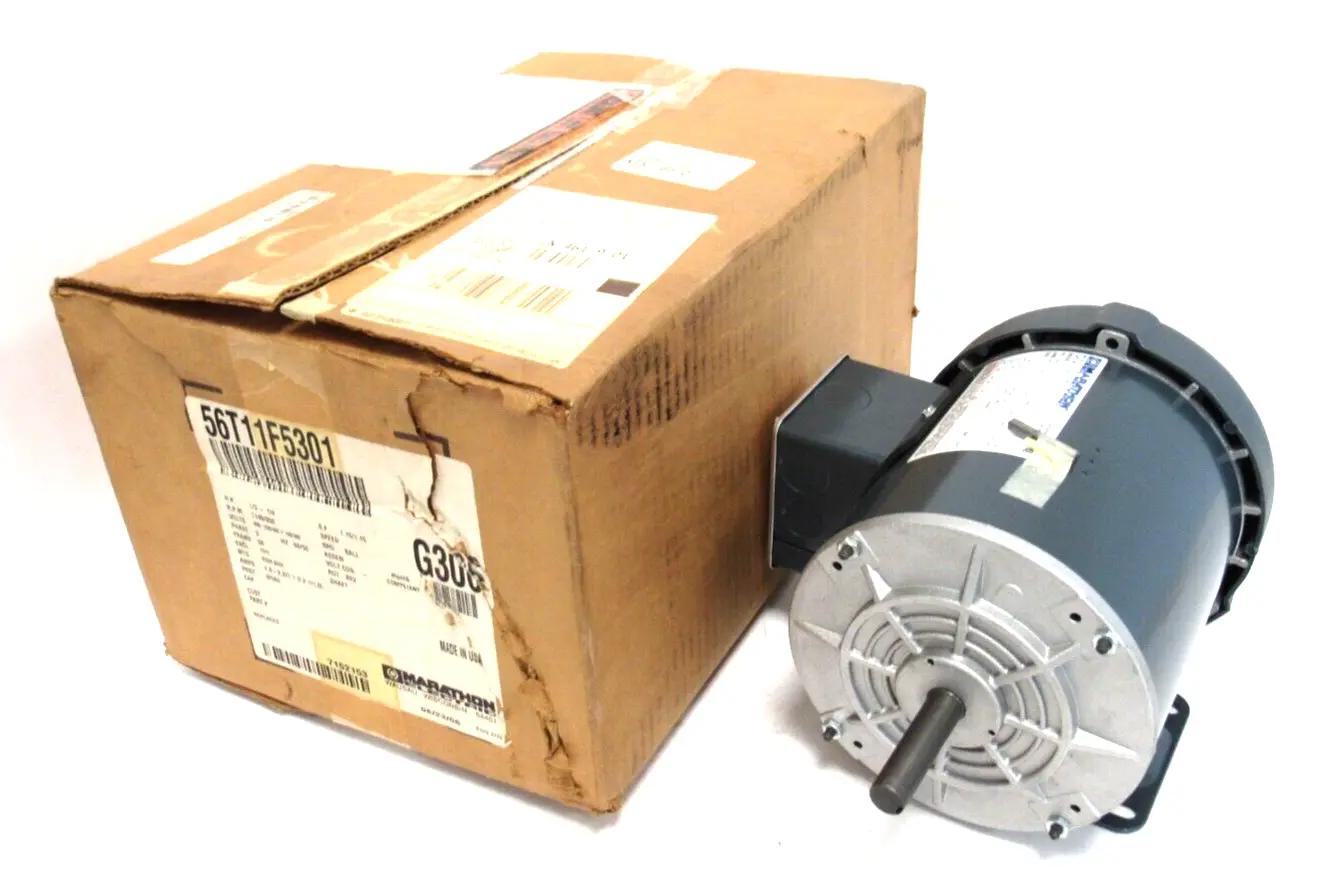 NEW MARATHON G306 MOTOR 1/3-1/4HP 56T11F5301 DVJ56T11F5301EP 5/8"x2-3/8" 208V
