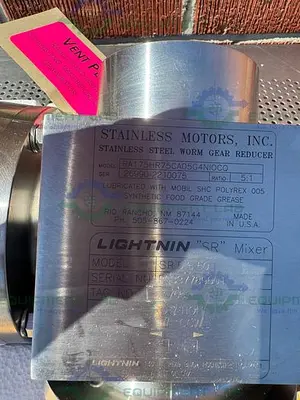 NEW STAINLESS MOTORS SA2C02N04B5T WASHDOWN DUTY MOTOR W/ LIGHTNIN SR MIXER 0.5 HP