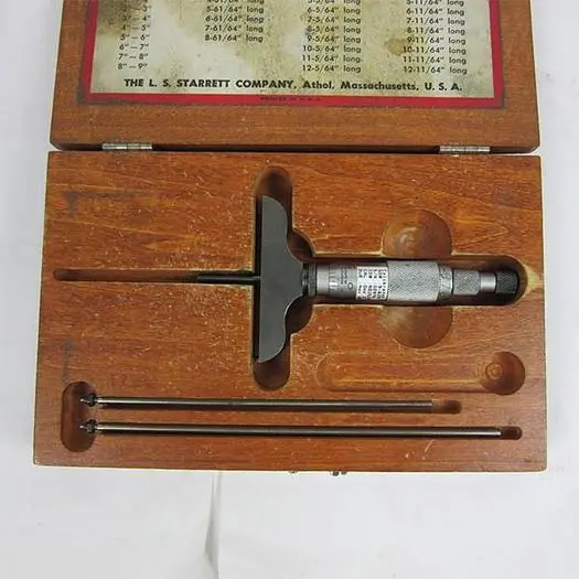 Starret depth gage micrometer