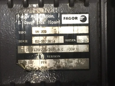 USED FAGOR VN200-DIGITAL READOUT CONTROL PANEL