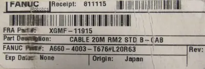 NEW FANUC A660-4003-T676 POWER CABLE A660-4003-T676#L20R63 20M XGMF-11915