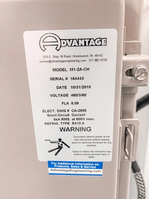 ADVANTAGE ENGINEERING M1-2A-CH Chillers | Elevation Machine (5)