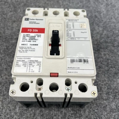 Used Cutler-Hammer FD3030L Circuit Breakers California US | Davliegogo LLC #1706071