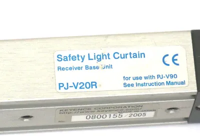 USED KEYENCE LIGHT CURTAIN SET PJ-V21R RECEIVER AND PJ-V21T TRANSMITTER