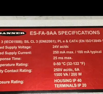 Used BANNER ENGINEERING ES-FA-9AA Circuit Boards Michigan US | Ideal Machinery #594844