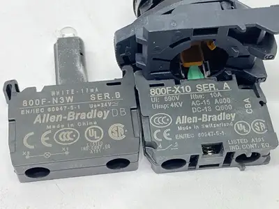 800FP-LF0 | Allen Bradley  Pushbutton 22mm Orange w/ 800F-ALP 800F-N3W 800F-X10 - Used
