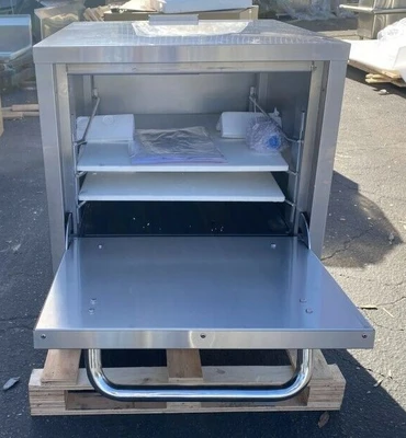 171-0092 24” Gas Double Deck Countertop Stone Pizza Oven