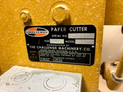 Used Challenge HA, 265 Size Commercial Paper Shear Cutter Paper Cutters Michigan US | Maverick Industrial Sales #1395606