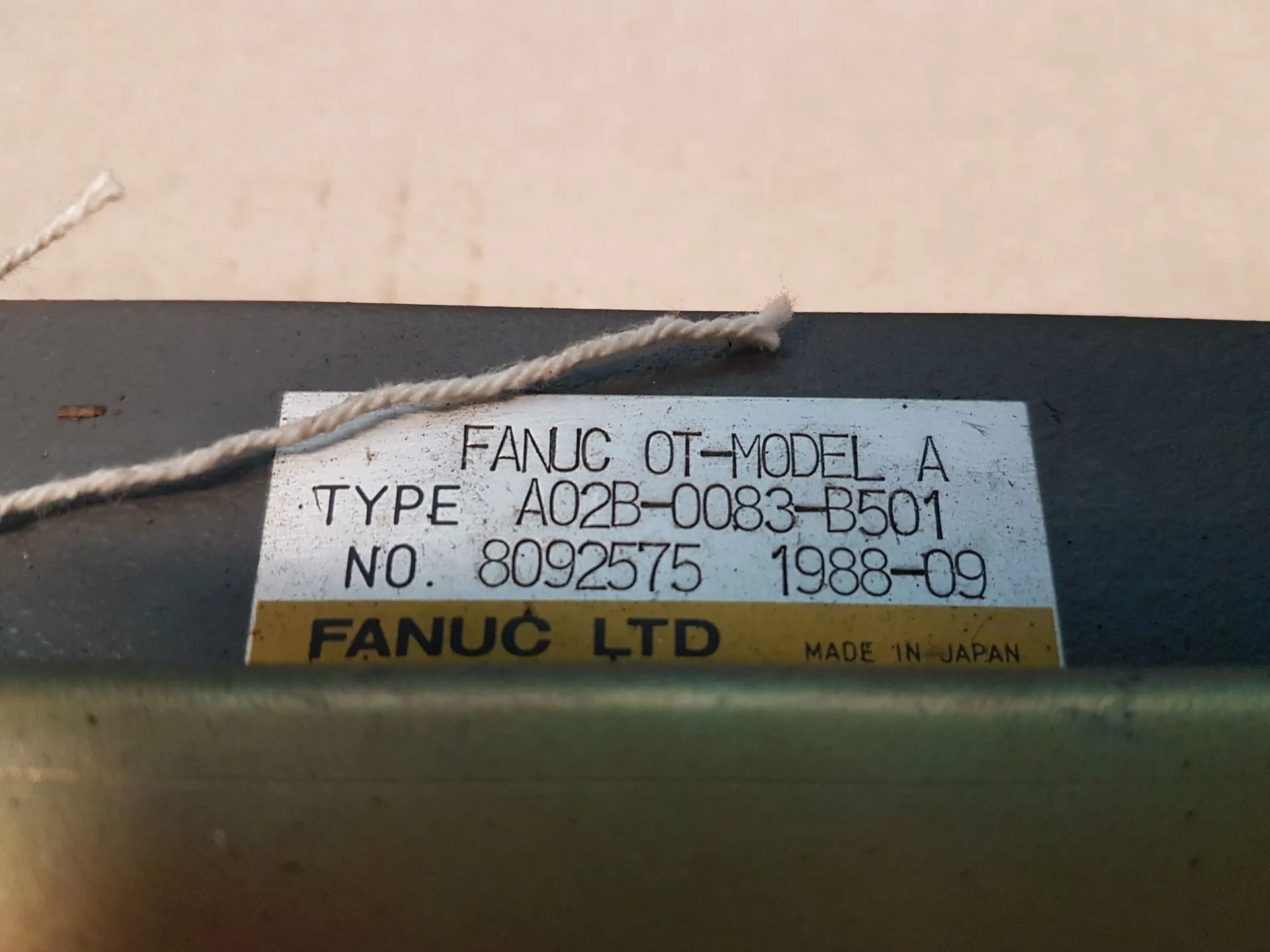 (REF 142) FANUC OT MODEL A BOARD A02B-0083-B501