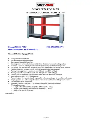 USED 2023 GANNOMAT CONCEPT 70 ECO PLUS INTERLOCKING LAMELLAR