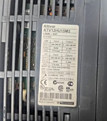SCHNEIDER ELECTRIC TELEMECANIQUE ATV12HU15M2 ATV12HU15M2 DRIVE VARIABLE SPEED