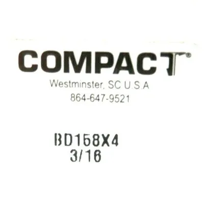 NEW COMPACT BD158X4 PNEUMATIC CYLINDER