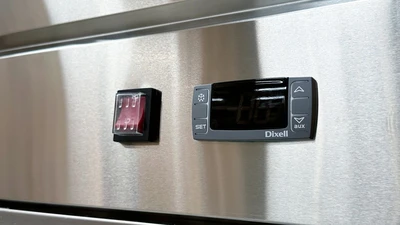 171-0176 3 Door Reach In Stainless Steel Self Contained Cooler
