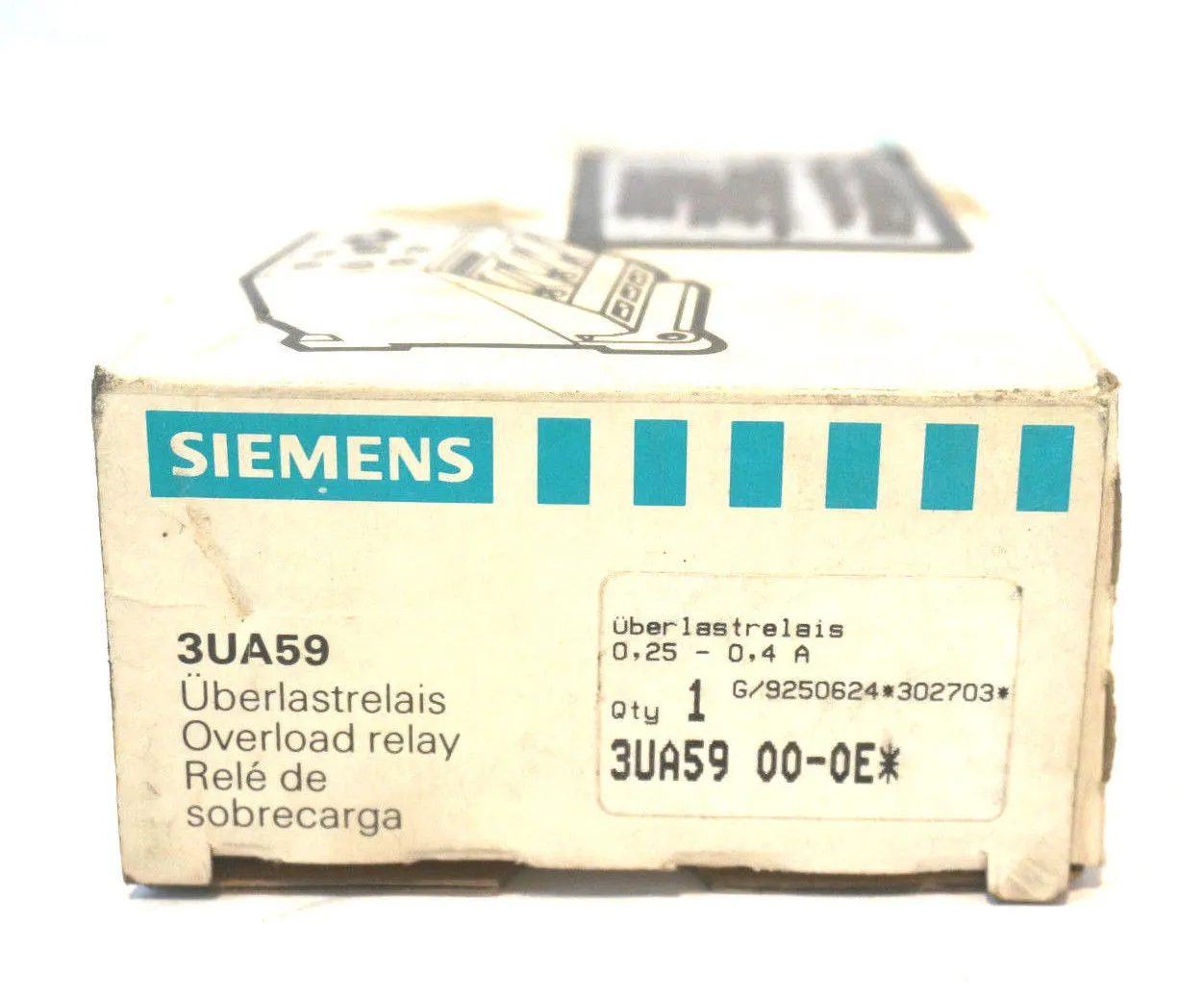 NEW SIEMENS 3UA59 00-0E OVERLOAD RELAY 3UA59000E