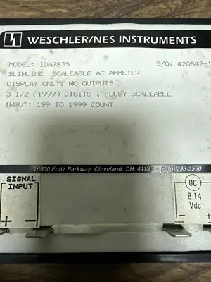 New | in-Stock WESCHLER/NES INSTRUMENTS IDA7835 Meters - Misc Ohio US | Surplus Asset Holdings #1227864