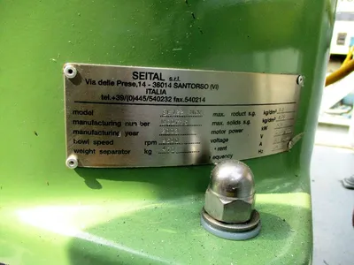 SPX Seital SE 122 WCV clarifier on SRS SR-1020 module, 304SS.