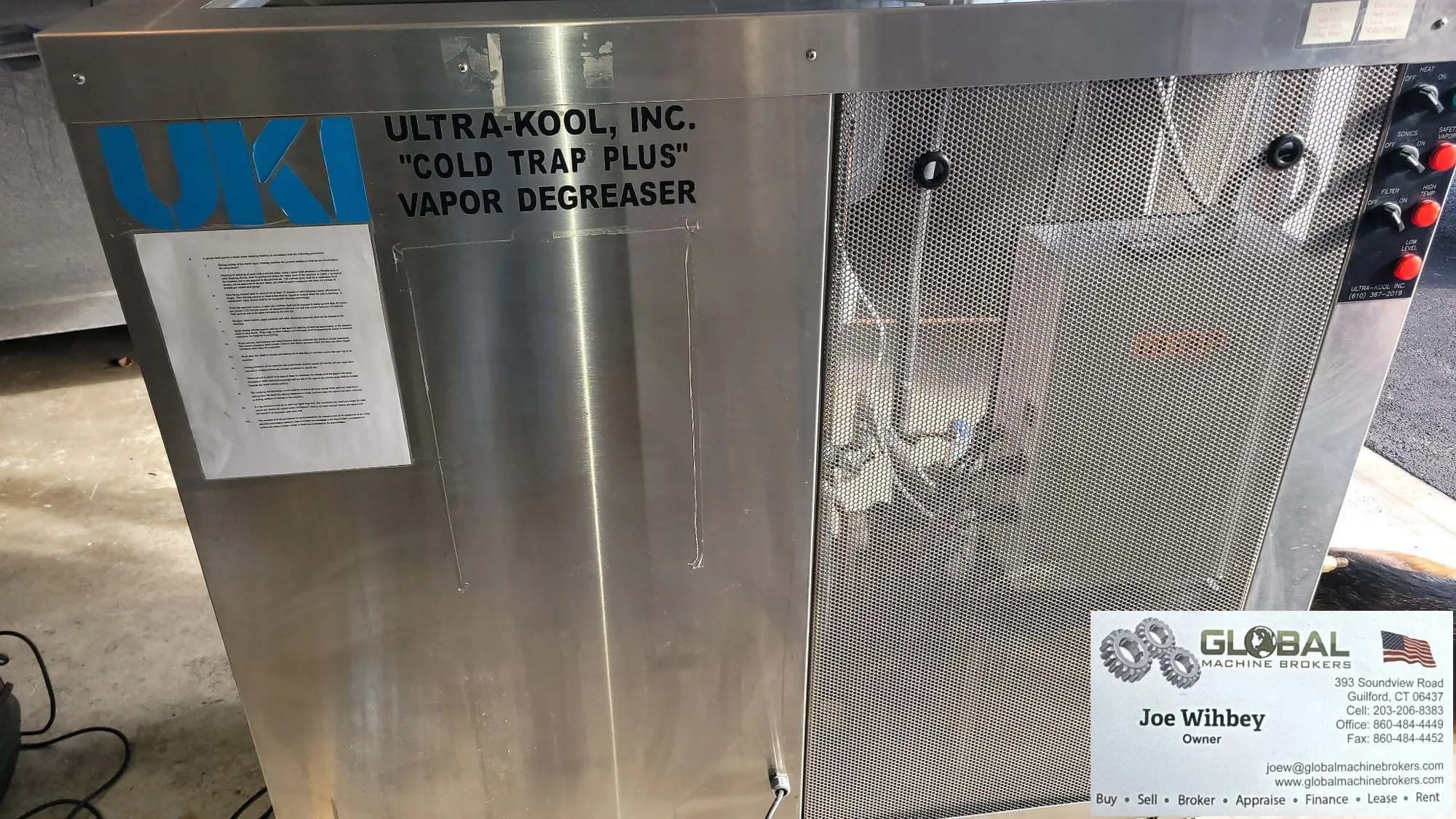 Ultra-Kool Cold Trap Plus 12" x 16" Vapor Degreaser with Ultrasonic