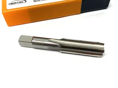 USED HERTEL STRAIGHT FLUTE TAP: 3/4-16 UNF, 4 FLUTE, PLUG CHAMFER HIGH-SPEED