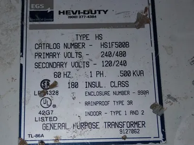 Used EGS HS1F500B Transformers Ohio US | HGR 24 #942562