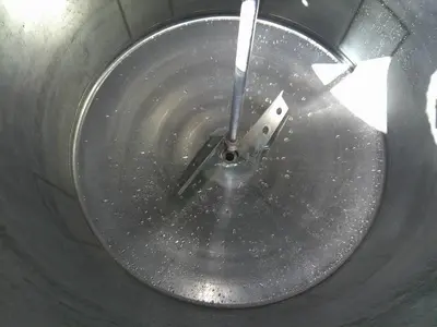 SPC9363  Tank 160 gallon vertical tank, Stainless Steel, pneumatic agitator, dish