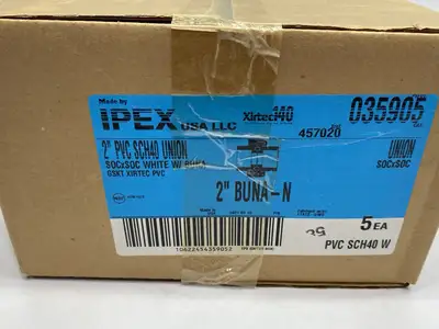 NEW IPEX XIRTEC® PVC SCH. 40 - UNION FITTING, BUNA (SOCKET X SOCKET)
