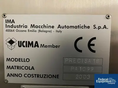 USED IMA IMA Tablet/Capsule Checkweigher, Model Precisa 18
