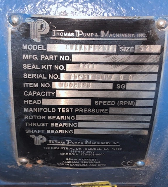 Used Thomas Pump CT11S252SX Processing (misc) Minnesota US | Peak Machinery, Inc. #285585