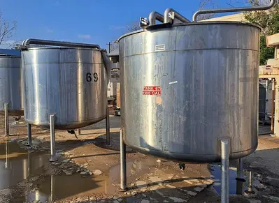 Tank, 1,300 Gallon, 316 Stainless Steel, Dish Bottom, JV Northwest, #5991311