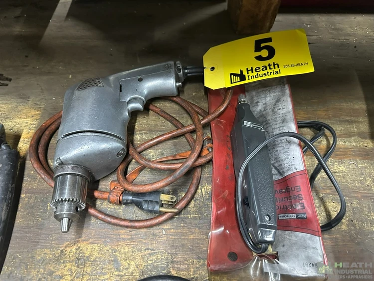 Used _UNKNOWN_ CRAFTSMAN ENGRAVER & 1/4 IN ELECTRIC DRILL Engravers Illinois US | Heath Industrial Auction Services #1419868