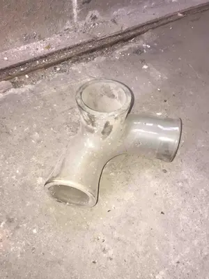 80mm Dia 90degree bend with side outlet