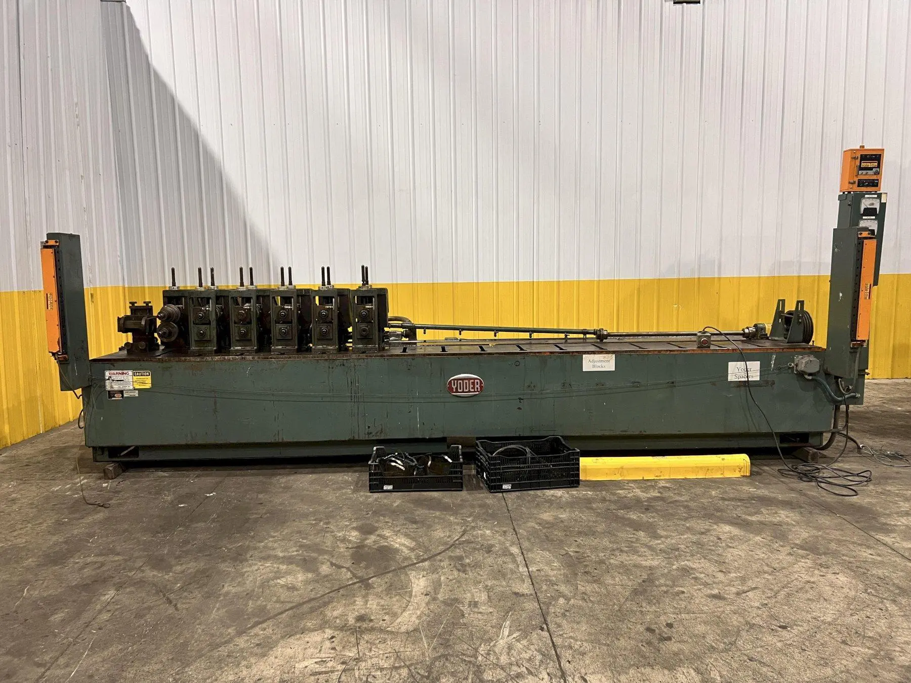 6 STAND X 8" X 1.5" YODER MODEL M1-1/2 ROLLFORMER, 16 STAND BASE: YOBRO #24215